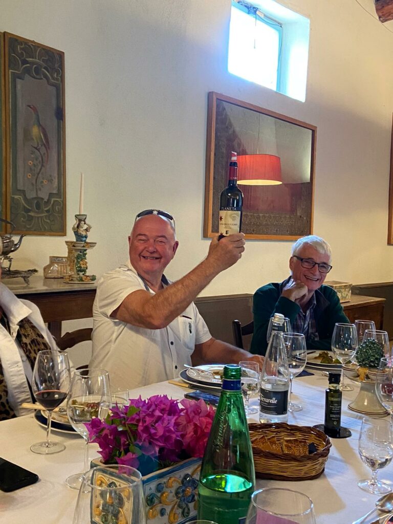 tour du vin Sicily dining